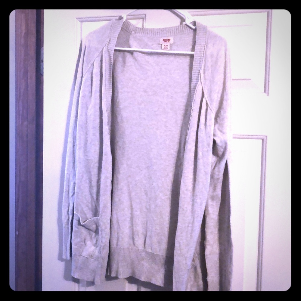 Mossimo tan open front cardigan